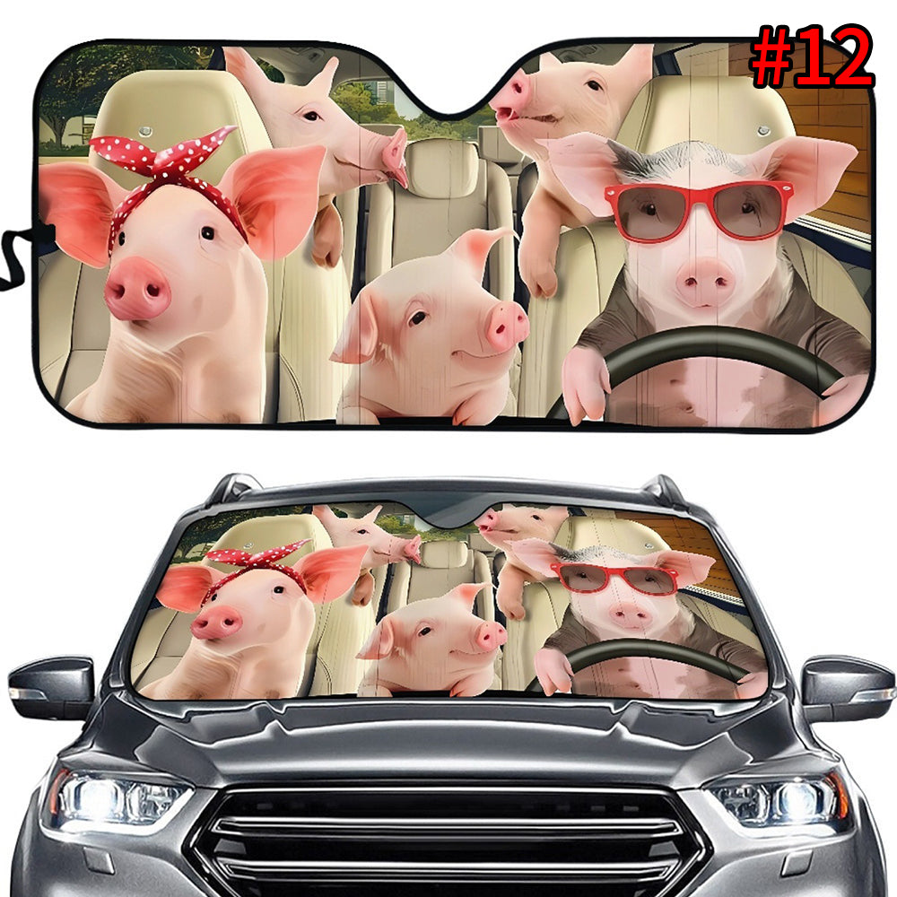 Car Protection With Personalized Dog Auto Sun Shade