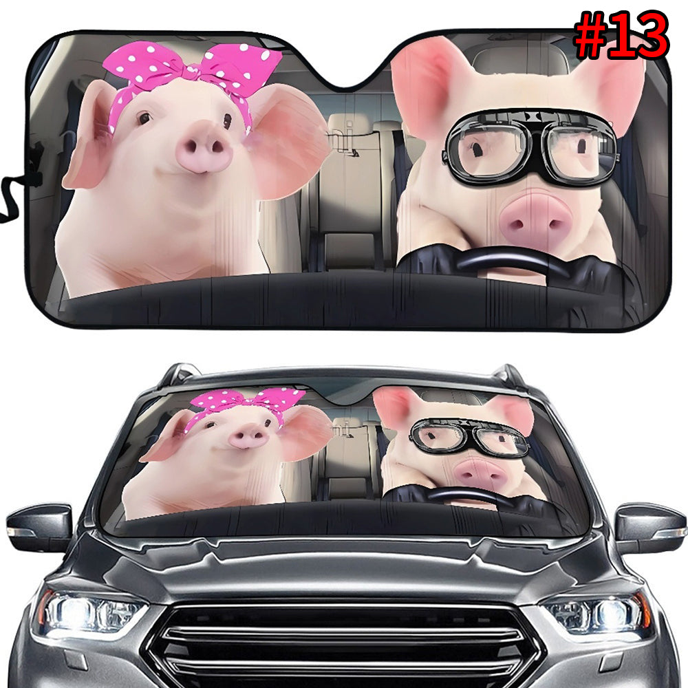 Car Protection With Personalized Dog Auto Sun Shade