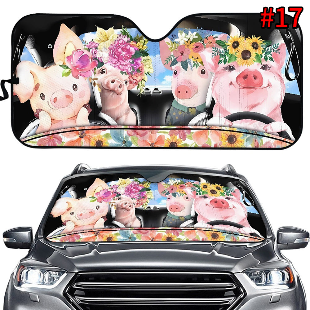 Car Protection With Personalized Dog Auto Sun Shade