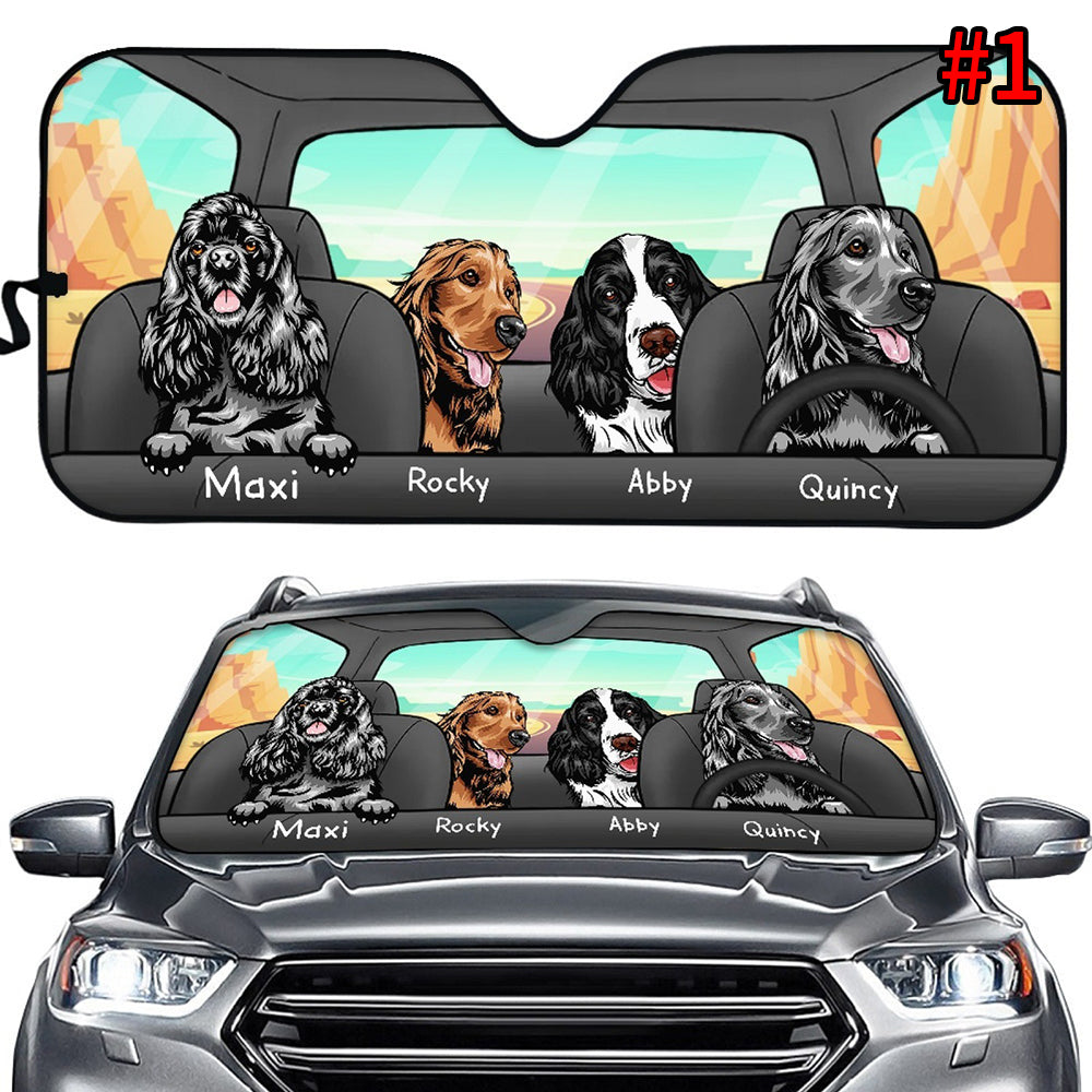 Car Protection With Personalized Dog Auto Sun Shade