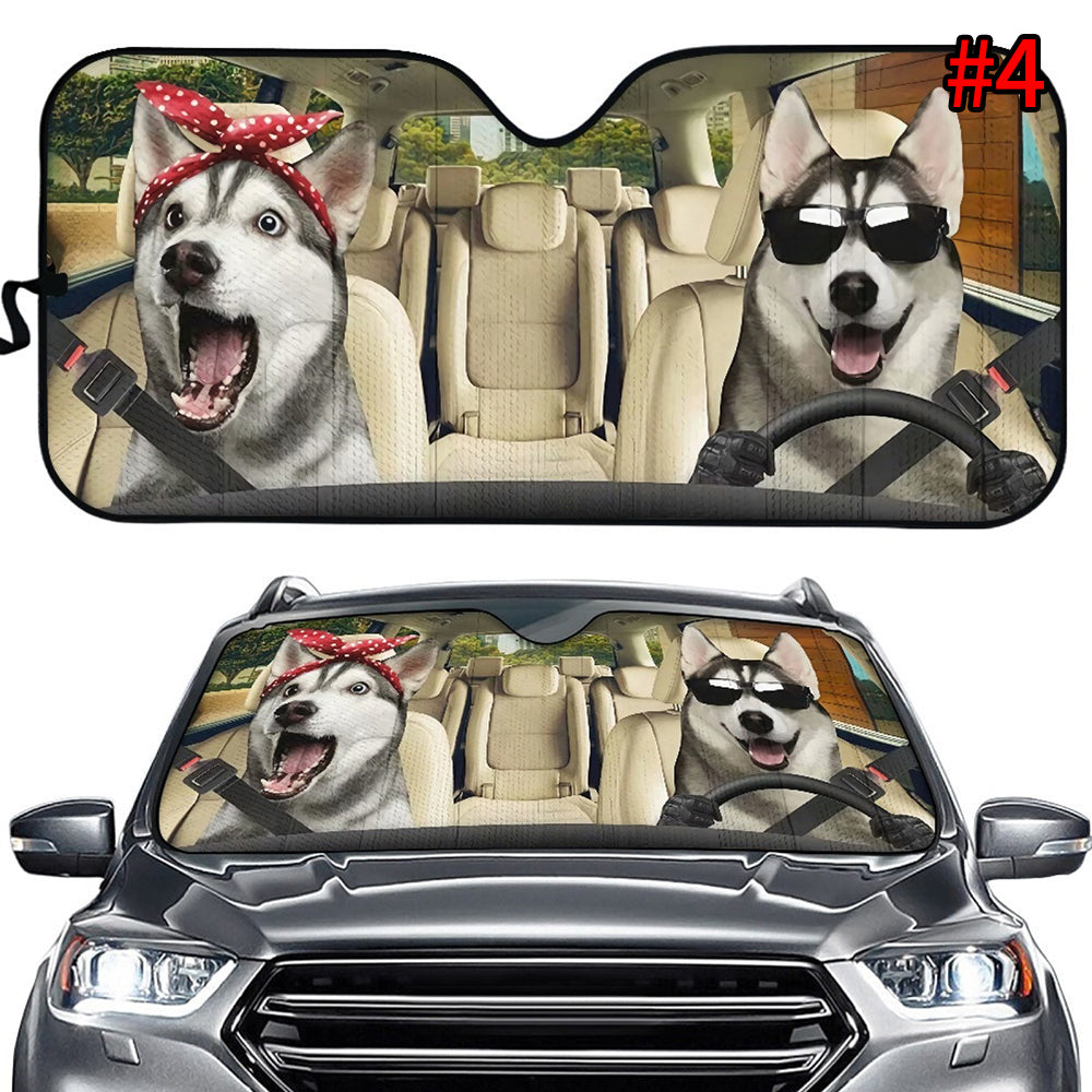 Car Protection With Personalized Dog Auto Sun Shade