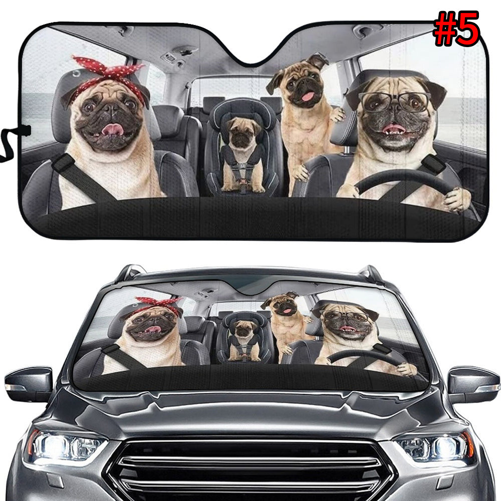 Car Protection With Personalized Dog Auto Sun Shade