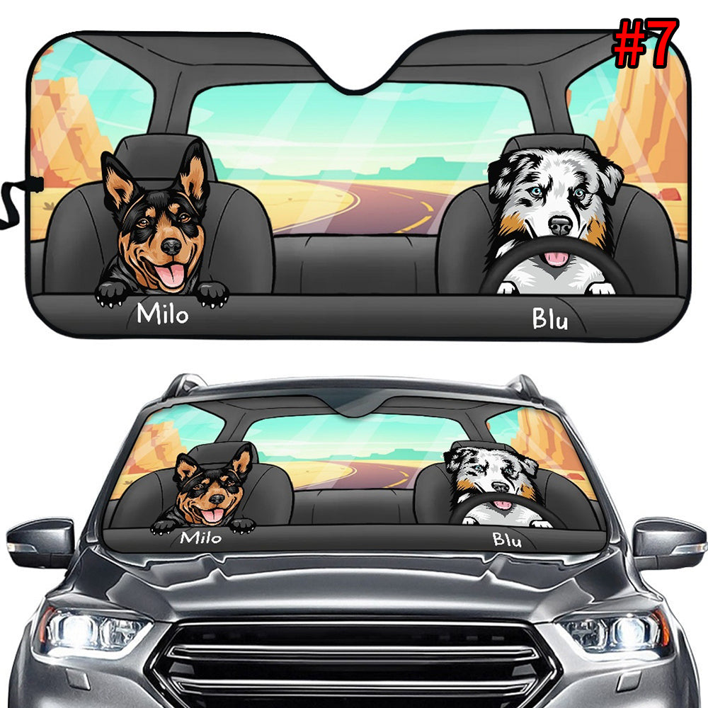 Car Protection With Personalized Dog Auto Sun Shade