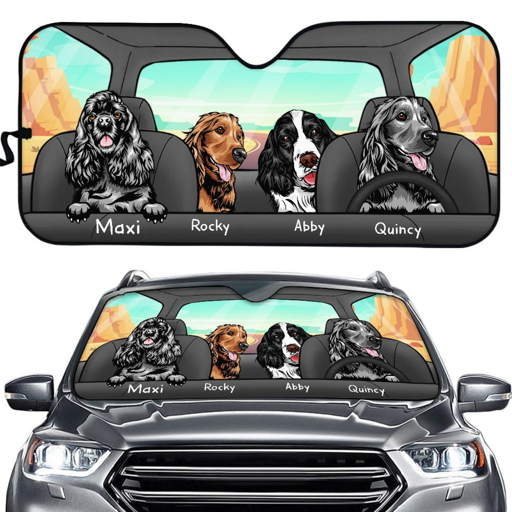 Car Protection With Personalized Dog Auto Sun Shade