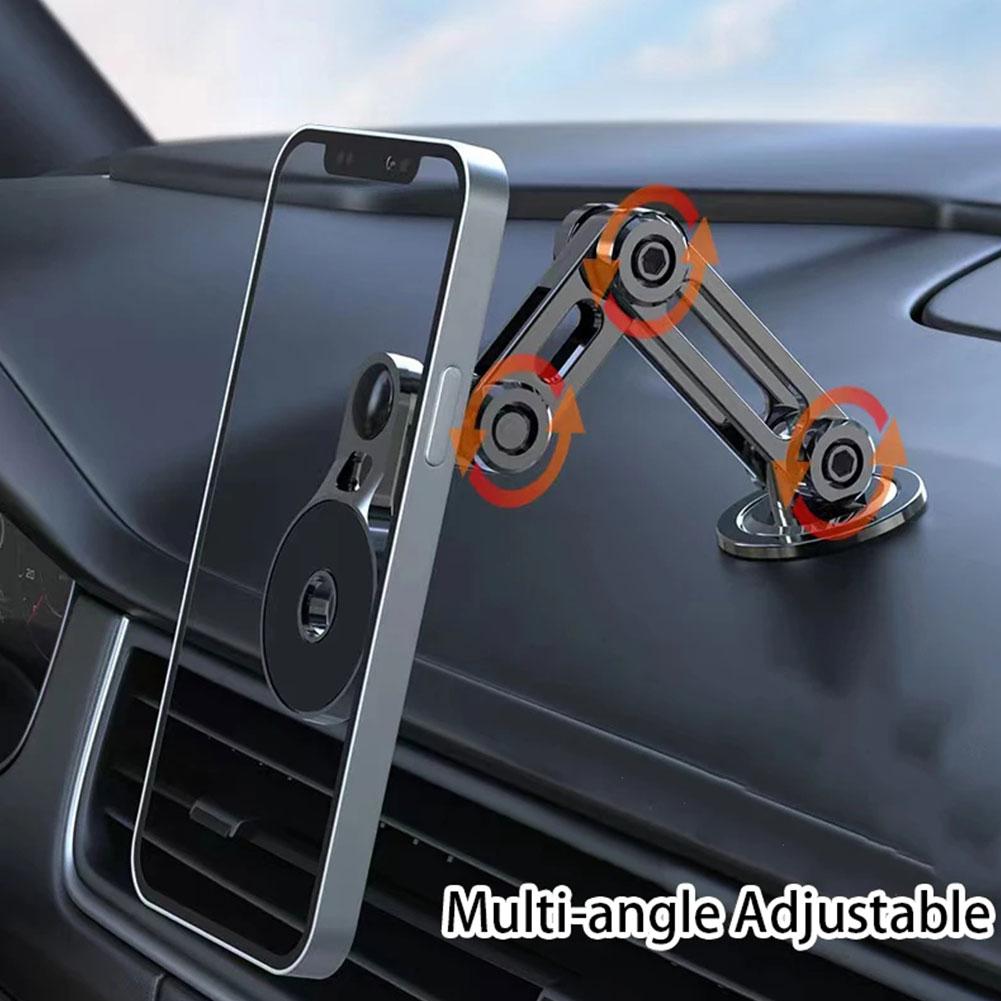 Rotate Metal Magnetic Car Phone Holder Foldable Universal Mobile Phone Stand