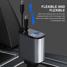 Load image into Gallery viewer, Retractable Car Fast Charger Supports Type-C And Iphone Interface