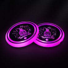 Load image into Gallery viewer, LED Cup Holder Lights, 2 Pcs LED Car Coasters with 7 Colors(2 Pcs/Set)