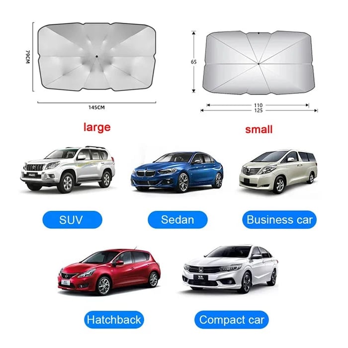 Car Sunshade Umbrella Car Sun Shade Protector Parasol