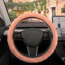 Load image into Gallery viewer, Stitched Leather Steering Wheel Cover, Standard 15 Inch Size