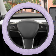 Load image into Gallery viewer, Stitched Leather Steering Wheel Cover, Standard 15 Inch Size