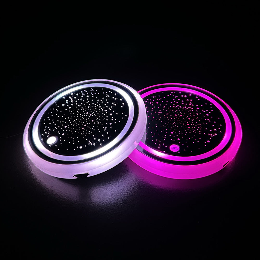 LED Cup Holder Lights, 2 Pcs LED Car Coasters with 7 Colors(2 Pcs/Set)