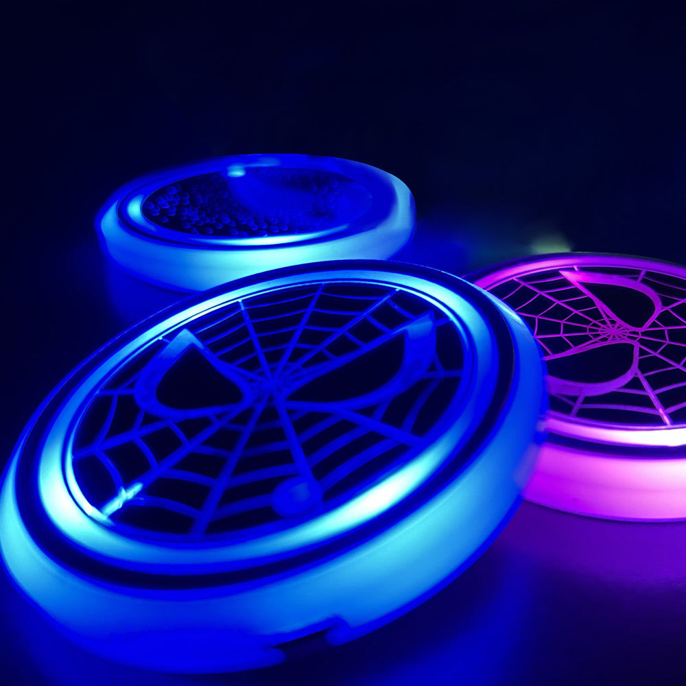 LED Cup Holder Lights, 2 Pcs LED Car Coasters with 7 Colors(2 Pcs/Set)