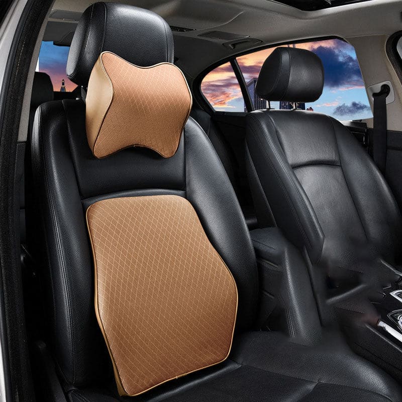 PlushDrift™ - The Breathable Headrest and Back Support Car 